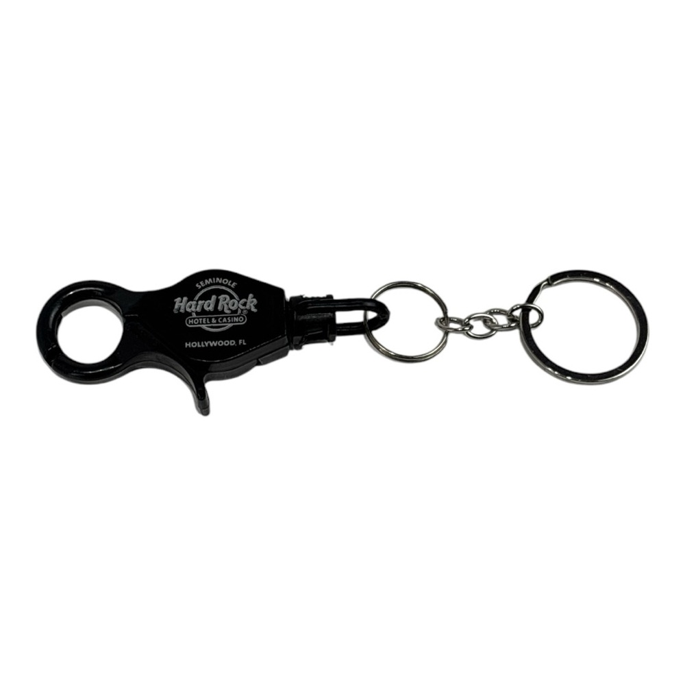 Seminole Hard Rock Cafe Hotel & Casino Hollywood Black Keychain